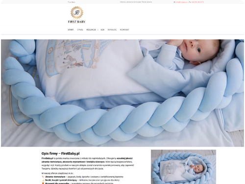 firstbaby.pl - strona internetowa z ofertą dla najmniejszych